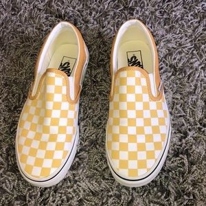 vans, yellow checkered